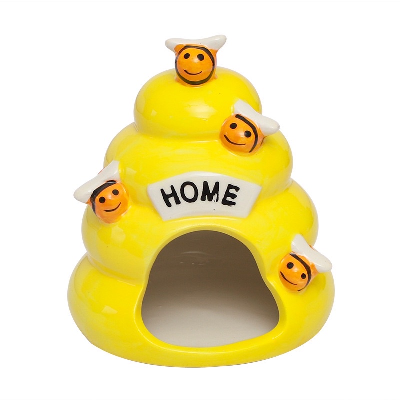 Nhà ngủ sứ cho hamster. Nhà sứ cổ tích (tổ ong/nấm xanh/gốc cây)