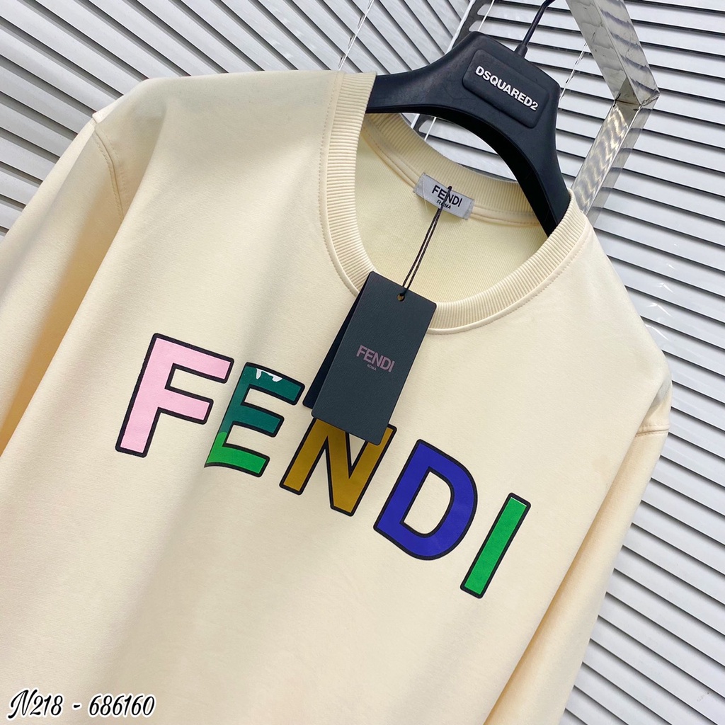Áo Sweater Cổ Tròn, Áo Nỉ Dài Tay In Họa Tiết F.E.N.D.Y Đơn Giản Cho Nam Nữ.