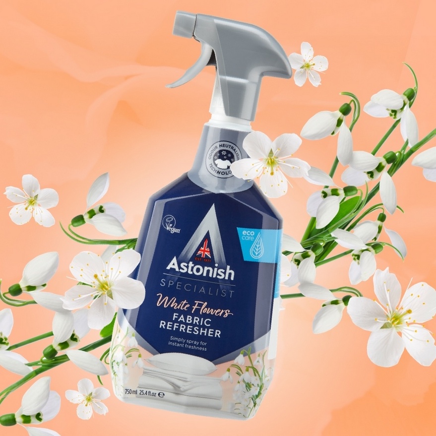 Chai Xịt Khử Mùi &amp; Làm Thơm Quần Áo Vải Vóc, Chăn Ga Nệm Astonish C6740 Anh Quốc - Larva Store