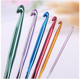 1 bộ kim móc nhôm nhiều kích cỡ 2-8mm kèm kim đan len diy