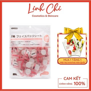 5 Viên Mặt Nạ Giấy Nén Miniso Nhật Bản Cấp Ẩm Thải Độc