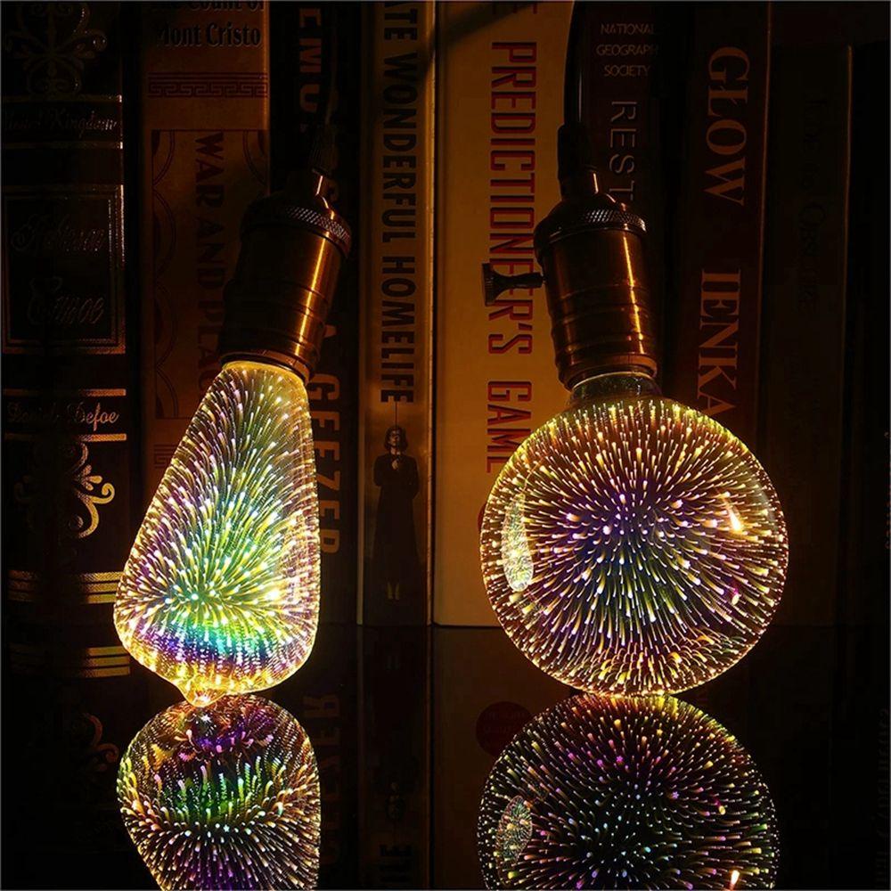 HARRIETT Bóng Đèn LED 3D Bằng Kính Phong Cách Vintage Độc Đáo Trang Trí Nhà Cửa