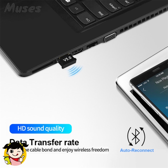 Bộ chuyển đổi âm thanh Dongle bluetooth 5.0 không dây cho Tv Pc