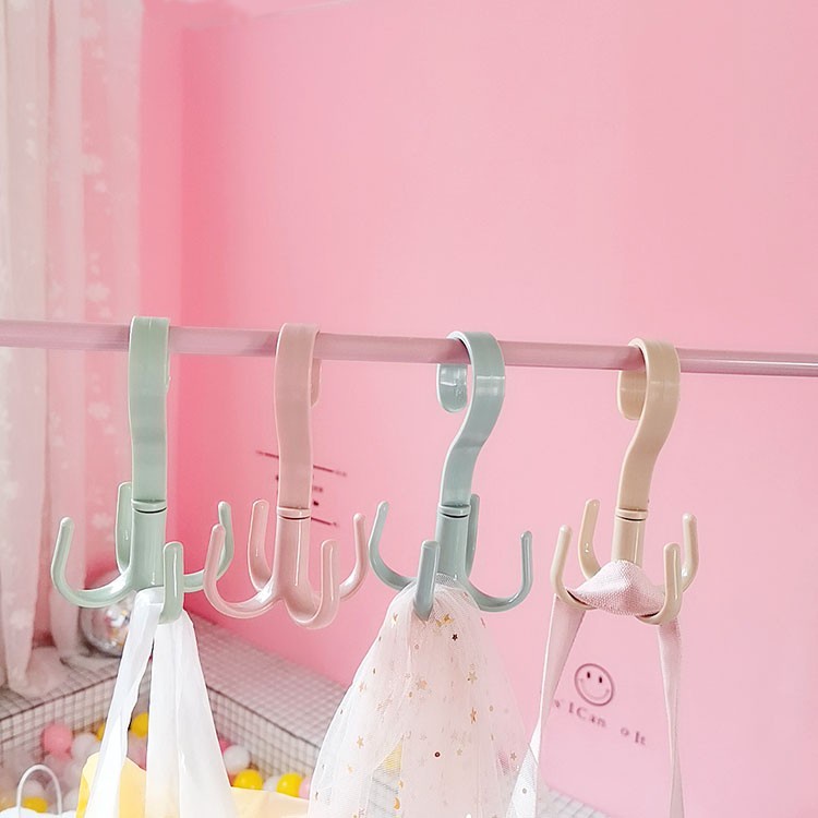 Móc treo đồ đa năng 4 móng xoay được