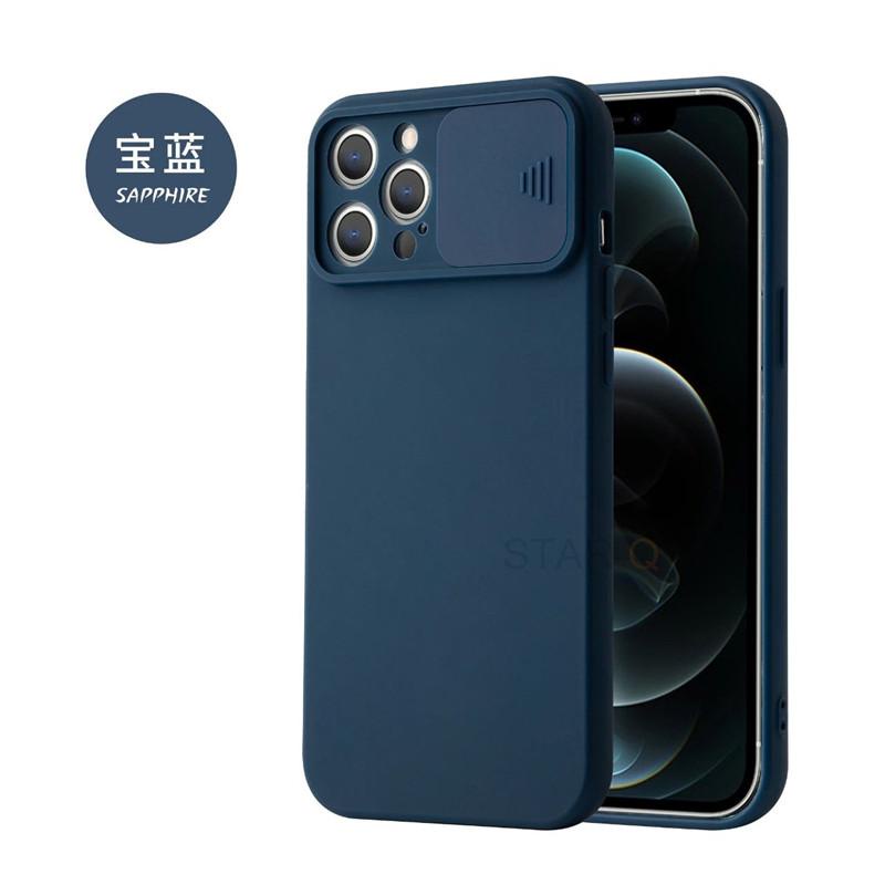 Ốp Điện Thoại Silicon Có Nắp Trượt Bảo Vệ Camera Cho Iphone 13 Pro 11 12 13pro Max Mini Iphone13 12pro