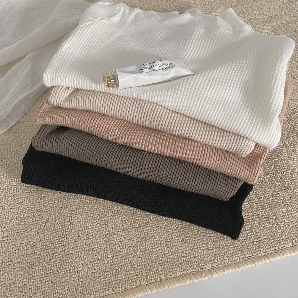 ÁO LEN TĂM QC CỔ 3CM 8 MÀU | BigBuy360 - bigbuy360.vn