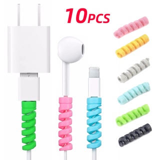 Bộ 10 phụ kiện bảo vệ dây cáp sạc cho apple iphone android type-c