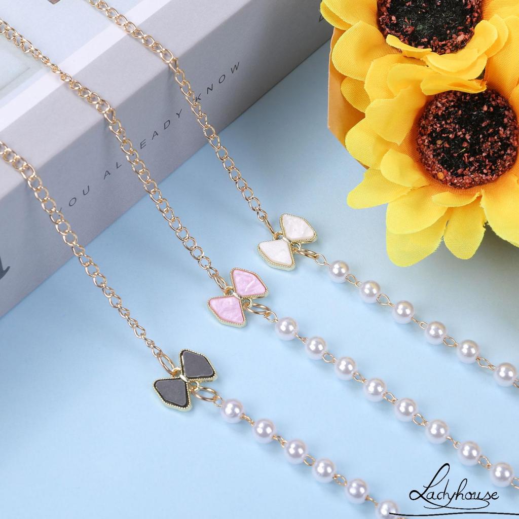 Dây đeo mắt kính đính ngọc trai có thể điều chỉnh độ dài