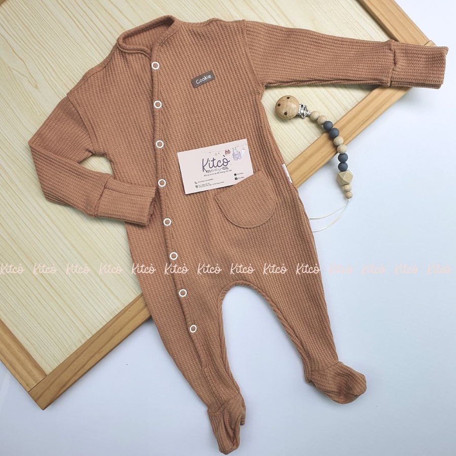COOKIE Sleepsuit cài chéo liền tất