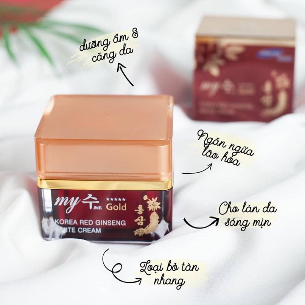 Kem Sâm Dưỡng Ẩm Và Sáng Da My Gold Korea Red Ginseng White Cream