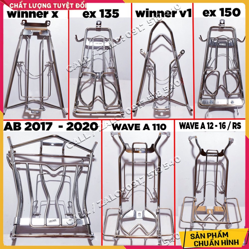 ✅ BAGA INOX 10 LY KO RỈ AB 17 - AB 20 / EXCITER 135 - 150 /WINNER X / WINNER V1 / WAVE A 17 - 20 / WAVE RS ✅ Ảnh thật Sp