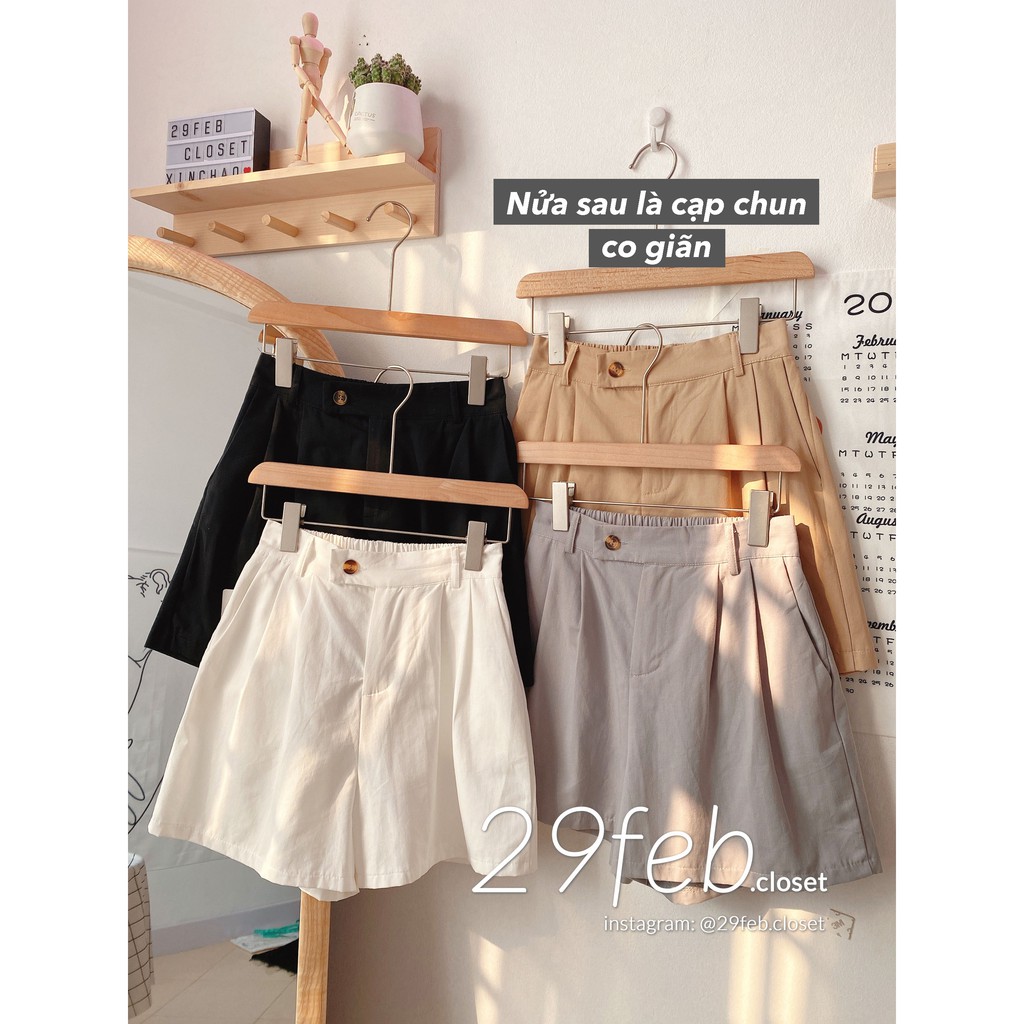 Quần shorts thô khuy lệch (Ảnh thật)