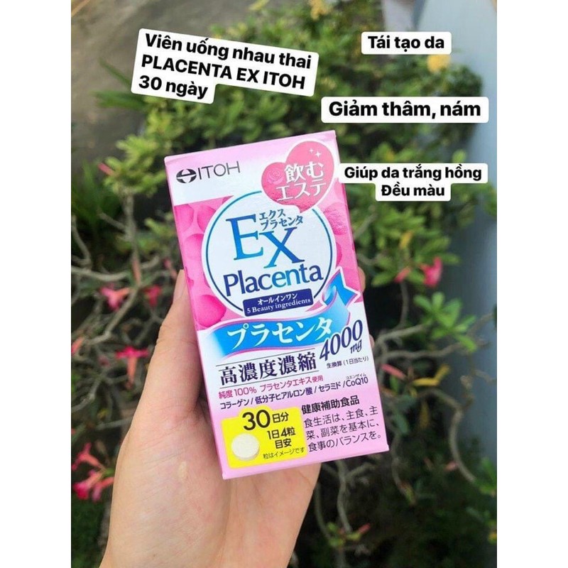 Viên uống nhau thai PLACENTA EX ITOH 30 ngày uống