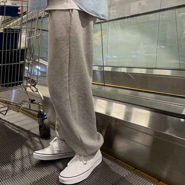 Quần Dài Màu Trơn Đơn Giản Thời Trang Hàn Quốc unisex quần jogger nam quần thể thao nam from rộng dài quần jogger nỉ nam