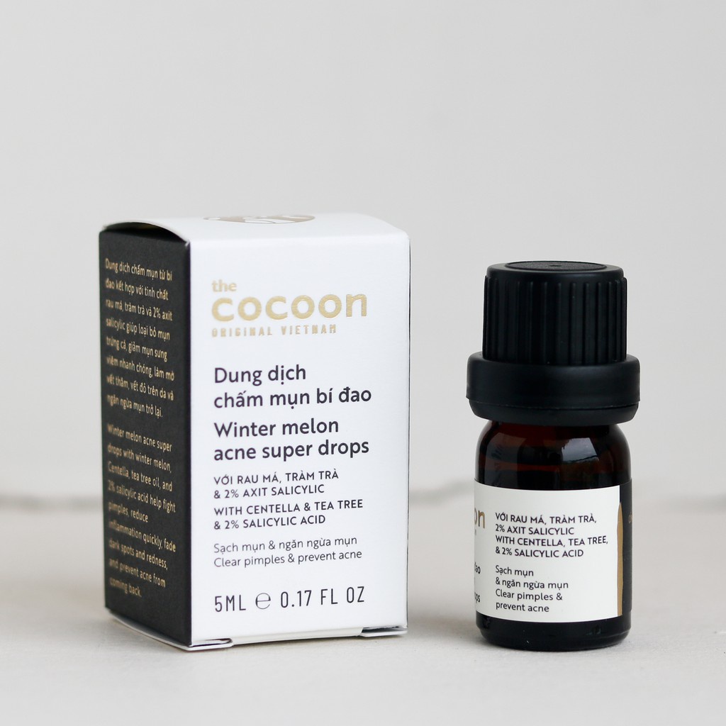 Combo 2 chai dung dịch chấm mụn cocoon 5ml/1chai - Vegan Society - Mỹ phẩm thuần chay Việt Nam