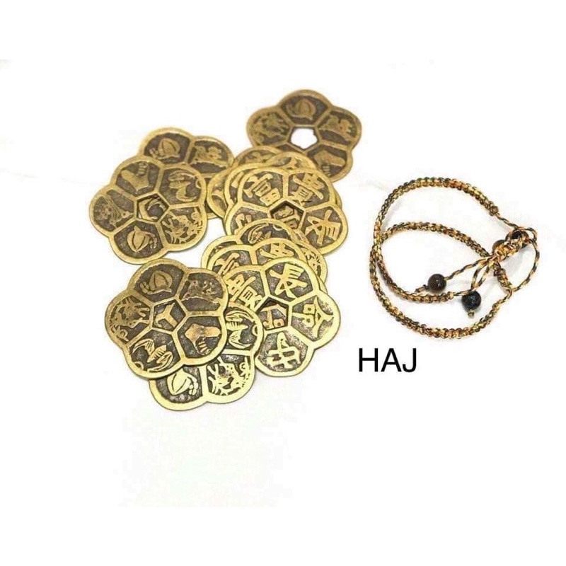Đồng xu Hoa Mai phong thủy may mắn, đồng xu hoa mai phát lộc phát tài