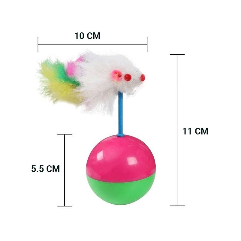 Đồ Chơi Bóng Chuột Lật Đật Cho Mèo Cỡ 11*5.5 Cm DB2601 MIAOCAT
