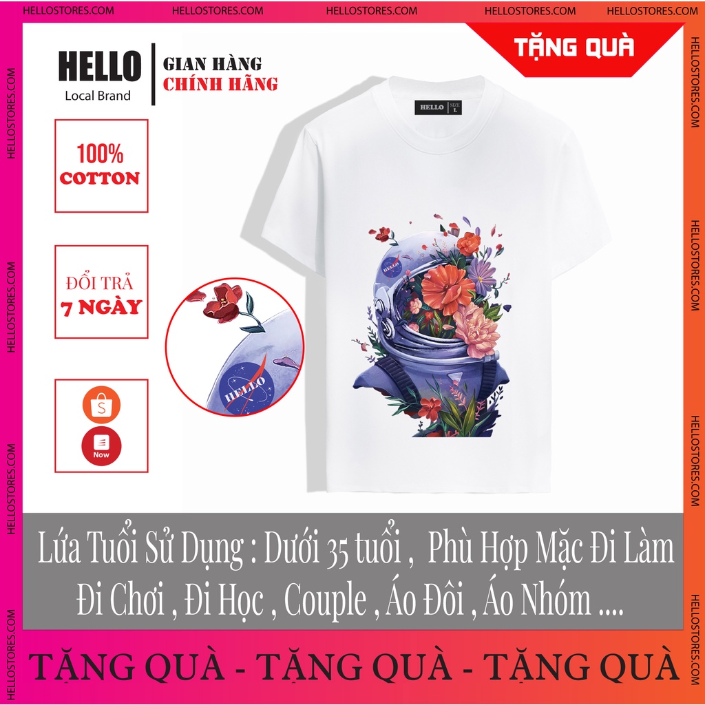 Áo phông tay lỡ form rộng Nam Nữ, áo thun Unisex in hình Hello Nasa_Ap51 | BigBuy360 - bigbuy360.vn