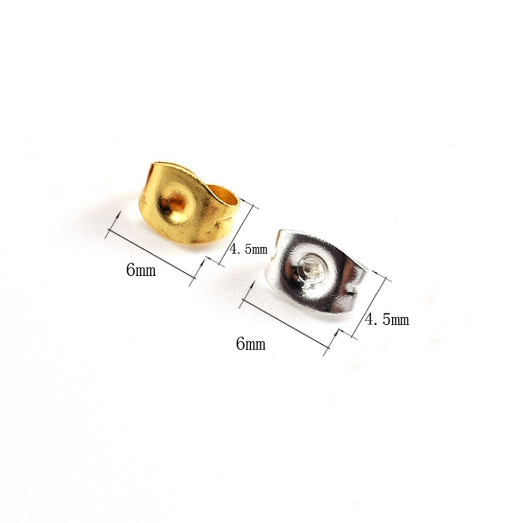 Set 100 Nút Khuyên Tai Bằng Thép Không Gỉ Thay Thế An Toàn