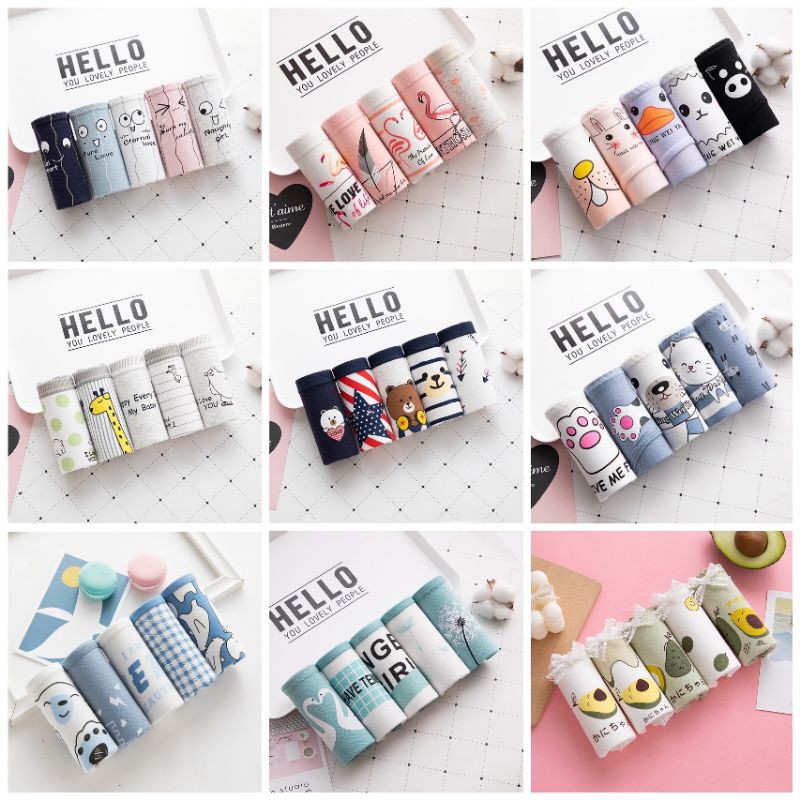 SET 5 Quần Lót Cotton In Hoạ Tiết Dễ Thương SET01 | BigBuy360 - bigbuy360.vn