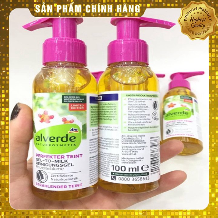 Sữa rửa mặt Organic Alverde Đức xách tay