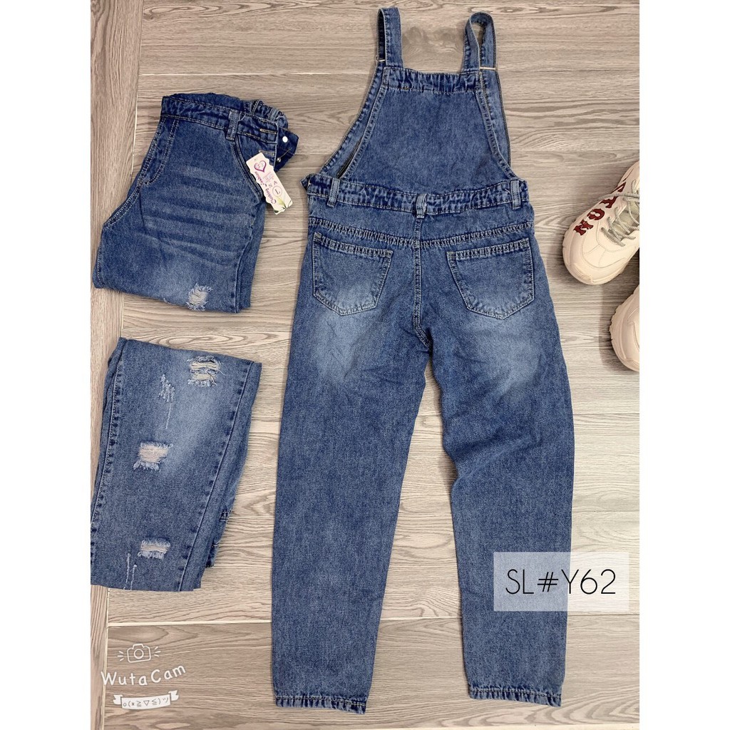 Quần yếm bò rách gấu quảng châu SL16 | BigBuy360 - bigbuy360.vn