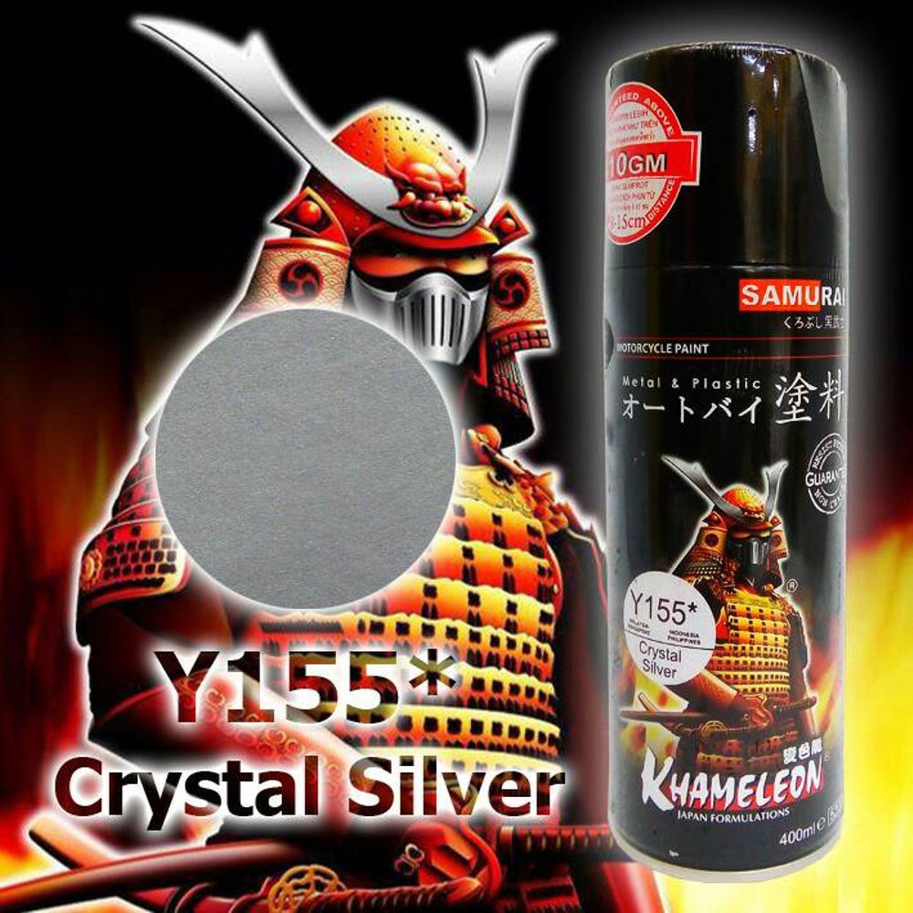 Y155 _ Sơn xit Samurai Y155 màu bạc pha lê _Crystal Silver