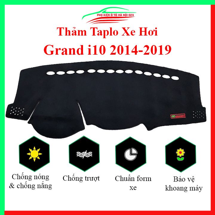 Thảm taplo xe ô tô HYUNDAI GRAND I10 2014-2021 chống nắng nóng làm mát xe mở rộng tầm nhìn