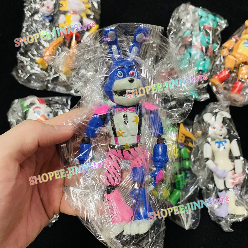 Set 8 Mô Hình Đồ Chơi Nhân Vật Trong Five Nights At Freddy 'S: Security Breach Freddy Chica Gator Wolf Vanessa Vanny
