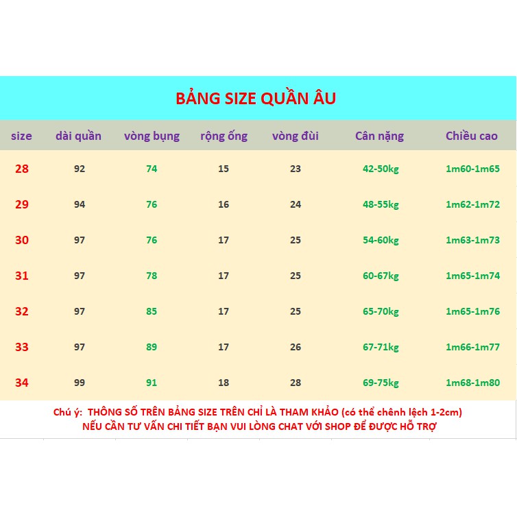 Quần tây âu (2 Màu ĐEN  XANH) Nam Nữ Unisex [Thời trang nam]