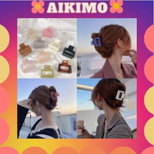 Kẹp tóc càng cua Hàn Quốc xinh Kẹp tóc trong suốt nhiều kiểu tùy chọn thời trang cho nữ hot trend Aikimo KV