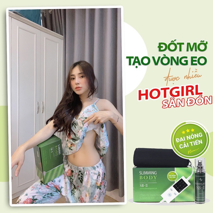 Bộ Ủ Nóng Tan Mỡ Slimming Body 2 SB-II, Bộ Đai Ủ Quấn Nóng Chính Hãng Giúp Đào Thải Mỡ Thừa, Định Hình Eo Thon Gọn