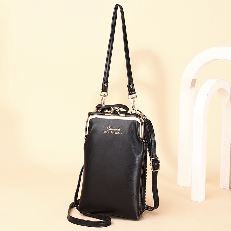 IELGY Túi Đeo Vai Đựng Điện Thoại Màu Trơn Đa Năng Phong Cách Hàn Quốc Dành Cho Nữ