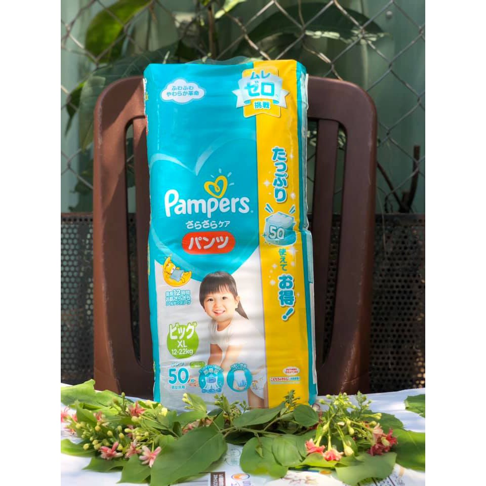 Bỉm Pampers nội địa Nhật dán/quần đủ size NB114, S104, M80, L68, XL50, XXL32