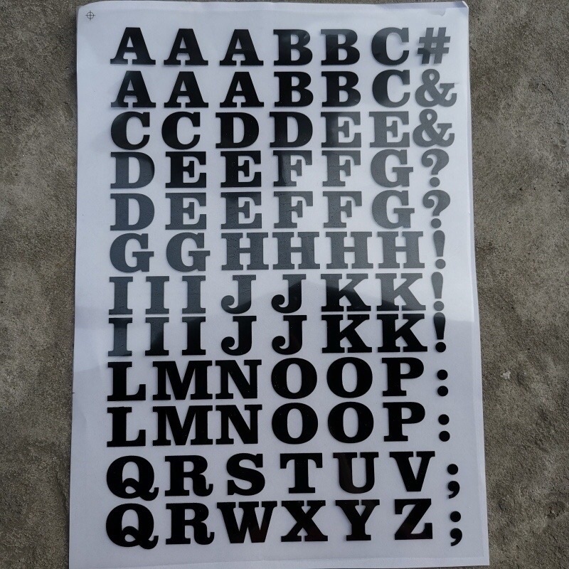 Rinart.vn | Decal in áo Chữ cái theo tên ủi trực tiếp lên vải