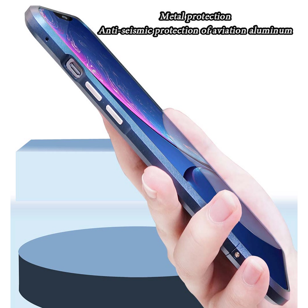 Ốp Điện Thoại Cứng Viền Kim Loại Chống Sốc Cho 13 Pro Max 12 XS Max XR 11