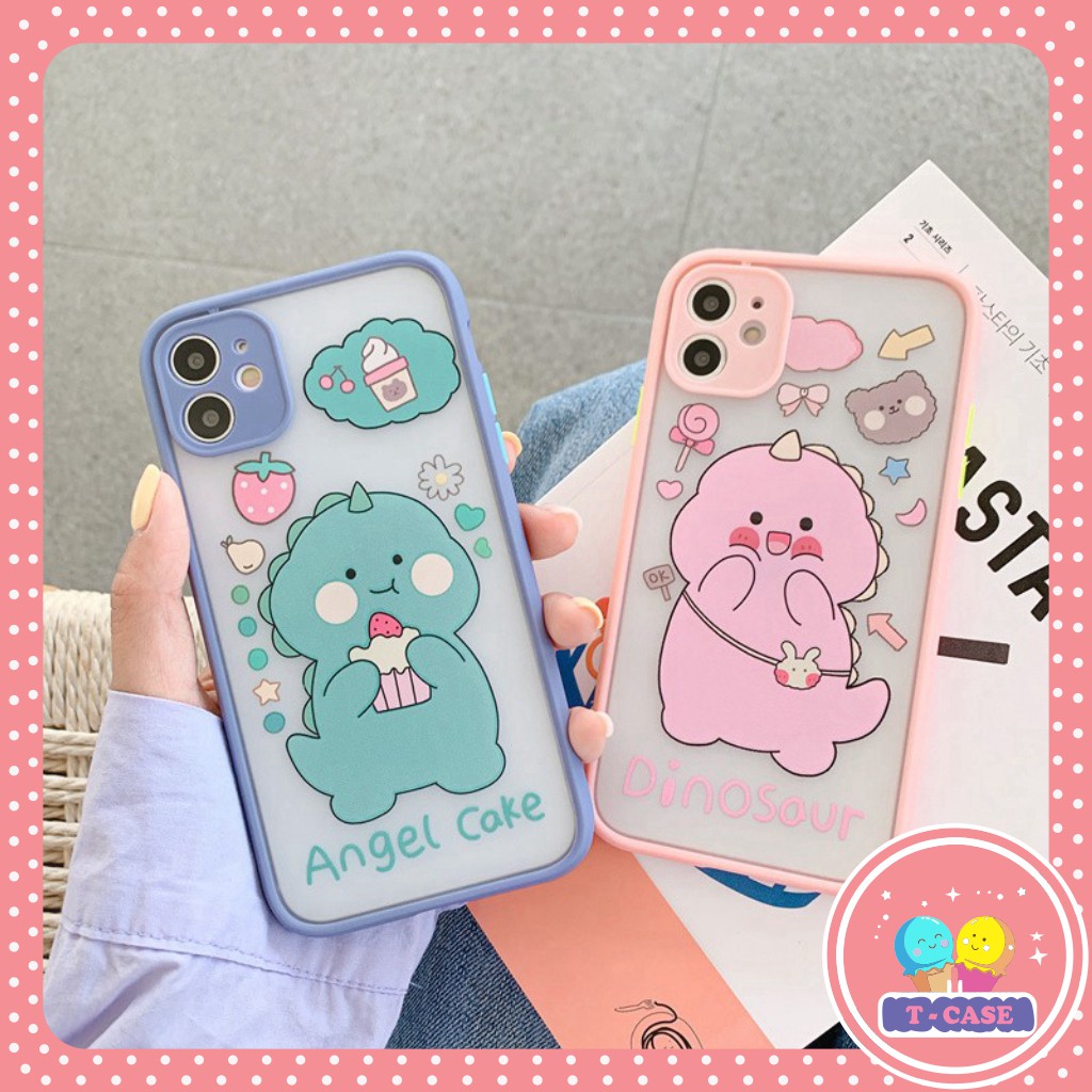 Ốp iphone - Ốp lưng viền nhám Cặp đôi khủng long 6/6plus/6splus/7/8/7plus/8plus/x/xs/xsmax/11/11promax T6-9