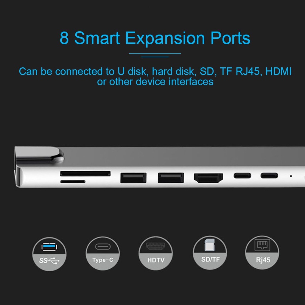 Cáp chuyển đổi macbook laptop jquanmel typec sang usb hdmi vga kết nối đa năng - MG05