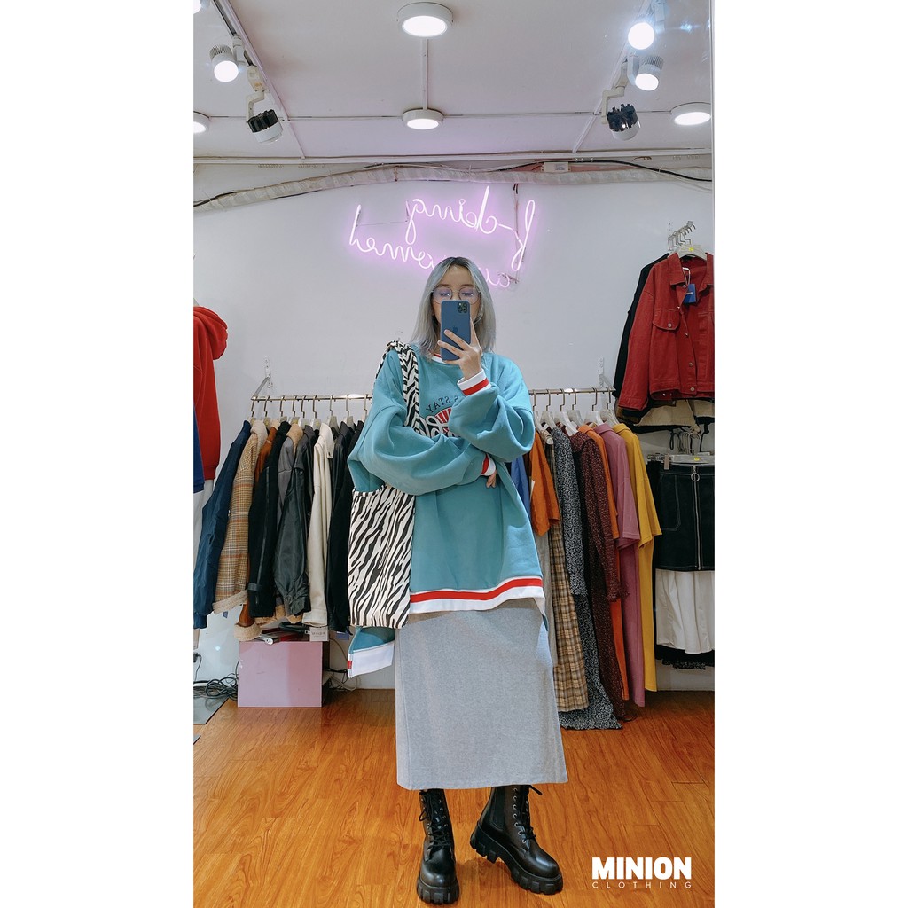 Chân váy suông Minion Clothing xẻ sau, cạp lưng thun, phong cách Ulzzang Streetwear V2803 | BigBuy360 - bigbuy360.vn