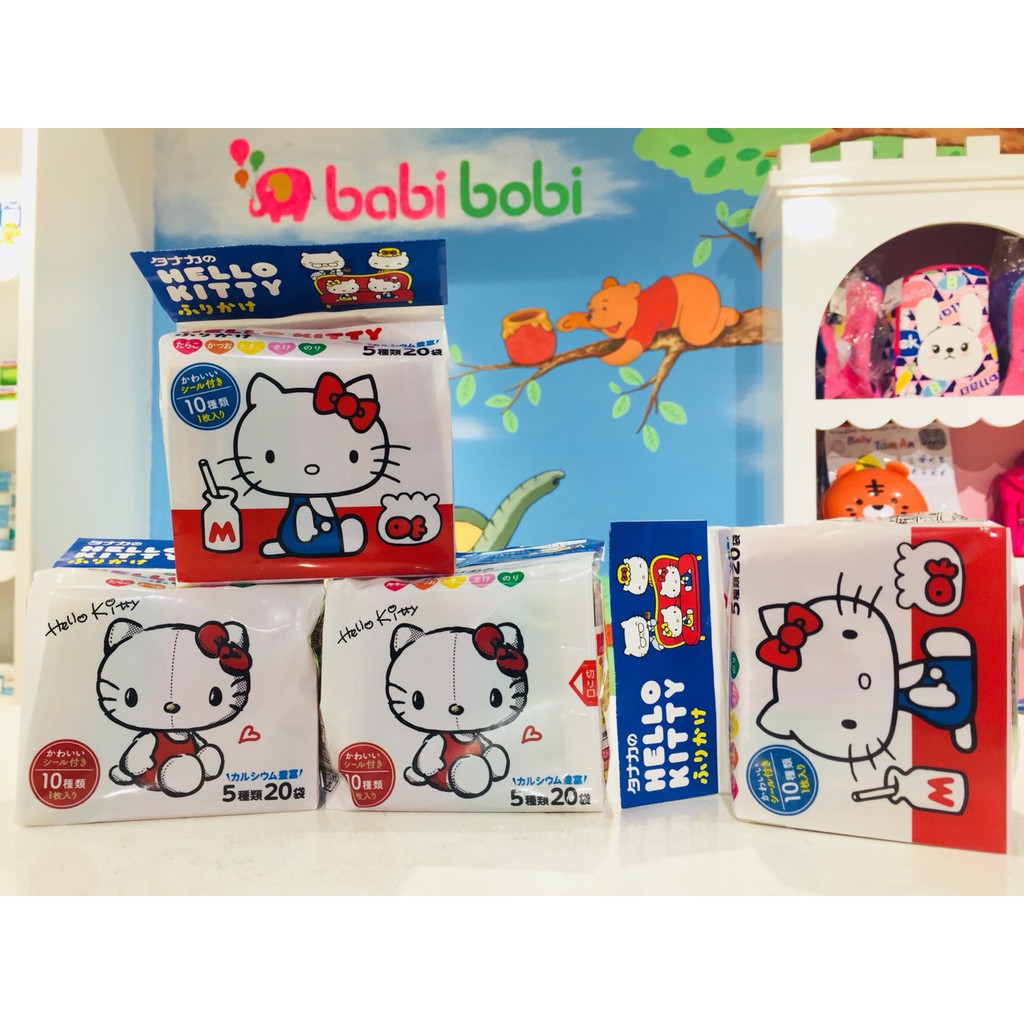 RẮC CƠM CHO BÉ CỦA NHẬT HELLO KITTY (20 GÓI/ TÚI) - HÀNG NỘI ĐỊA NHẬT, dùng để rắc vào cơm, cháo, súp . Date 11/2021