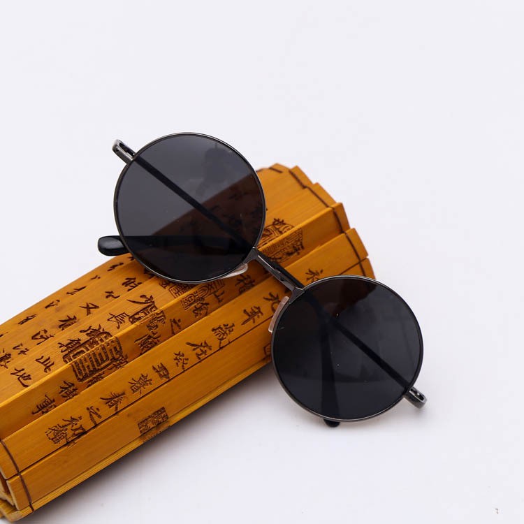 Kính râm nam nữ mặt tròn kính thầy bói phong cách chất lừ-BÓI