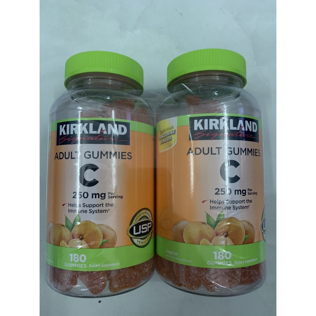 Kẹo dẻo bổ sung Vitamin C Kirkland Adult Gummies C 250mg của Mỹ