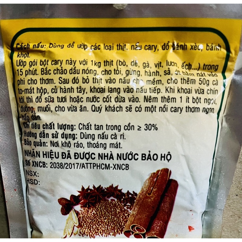 Cà ri lá Nam Ấn gói