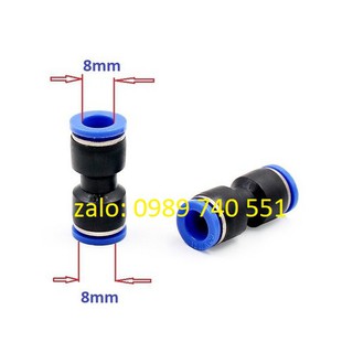 2 đầu nối thẳng ống phun sương 8mm trong hệ thống phun sương - nối nhanh dây hơi 8mm