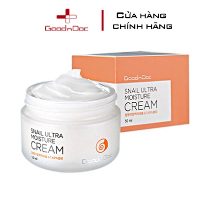 Kem Dưỡng Da Chống Lão Hóa Cấp Ẩm Chống Nhăn Trẻ Hóa Da Từ Ốc Sên GoodnDoc Snail Ultra Moisture Cream