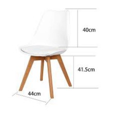 GHẾ EAMES MẶT NHỰA ĐỆM CHÂN GỖ