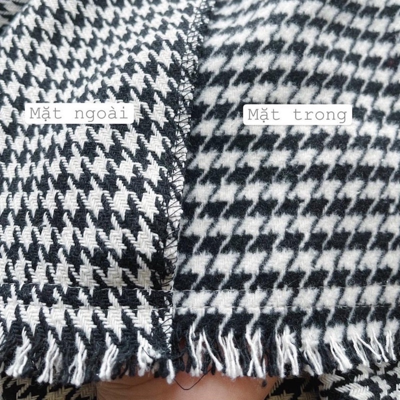 Set áo khoác tweet kẻ kèm váy body đen (ảnh thật) | BigBuy360 - bigbuy360.vn