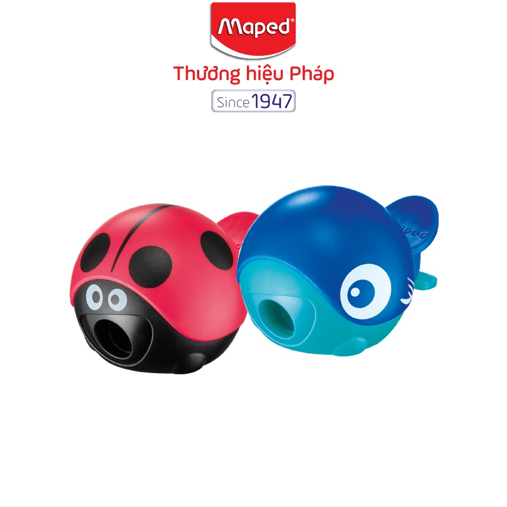MAPED - Chuốt viết chì kẹp Croc Croc Bọ cánh cam/Cá heo Maped - Pháp