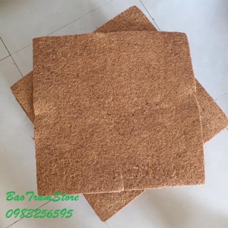 Thảm xơ dừa ép kích thước 50x50 cm, giá thể giữ ẩm cho cây trồng chậu