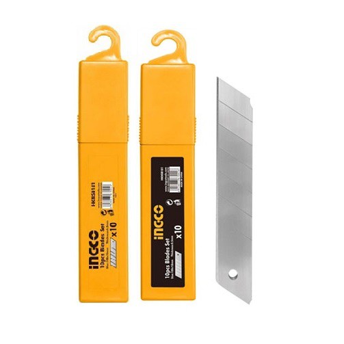 INGCO Bộ dao rọc giấy và hộp 10 lưỡi dao HKNS16518 HKNSB181